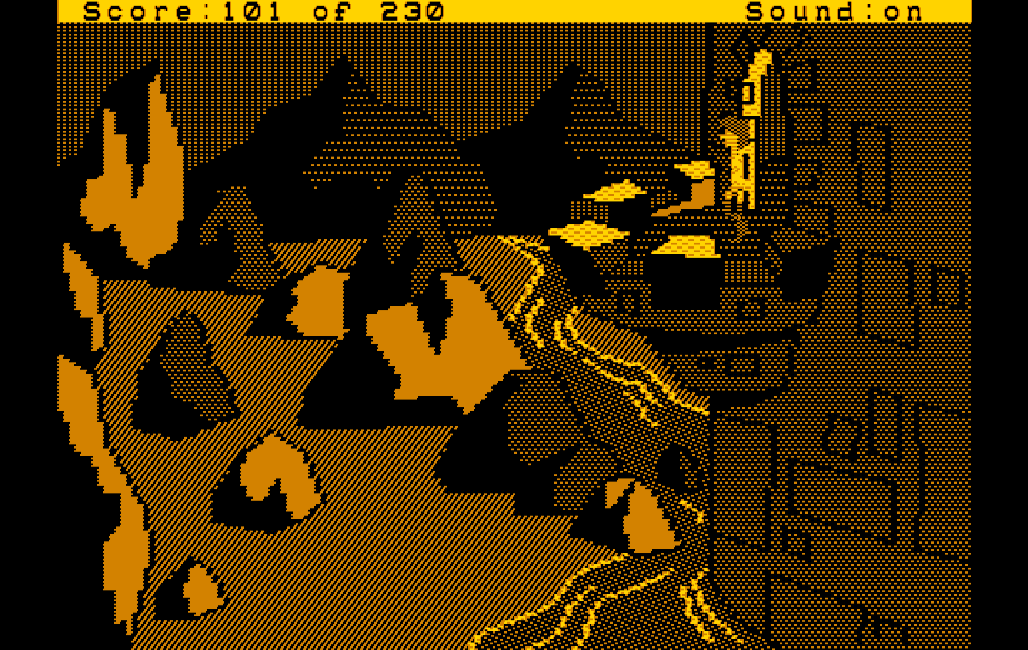 Black Cauldron, The IBM PC/Compatibles Screenshot: Out on the balcony...