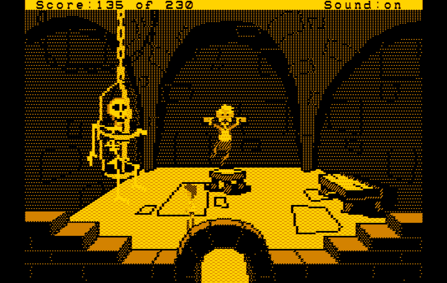 Black Cauldron, The IBM PC/Compatibles Screenshot: Let's see if I can rescue this guy...