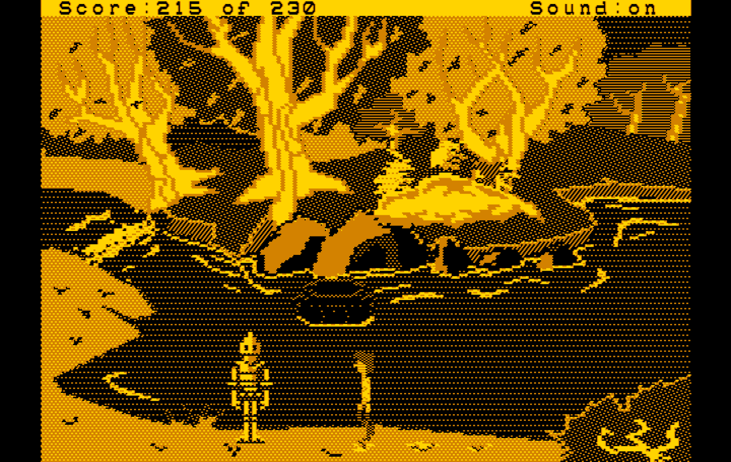 Black Cauldron, The IBM PC/Compatibles Screenshot: The witches appear again and make me an offer...