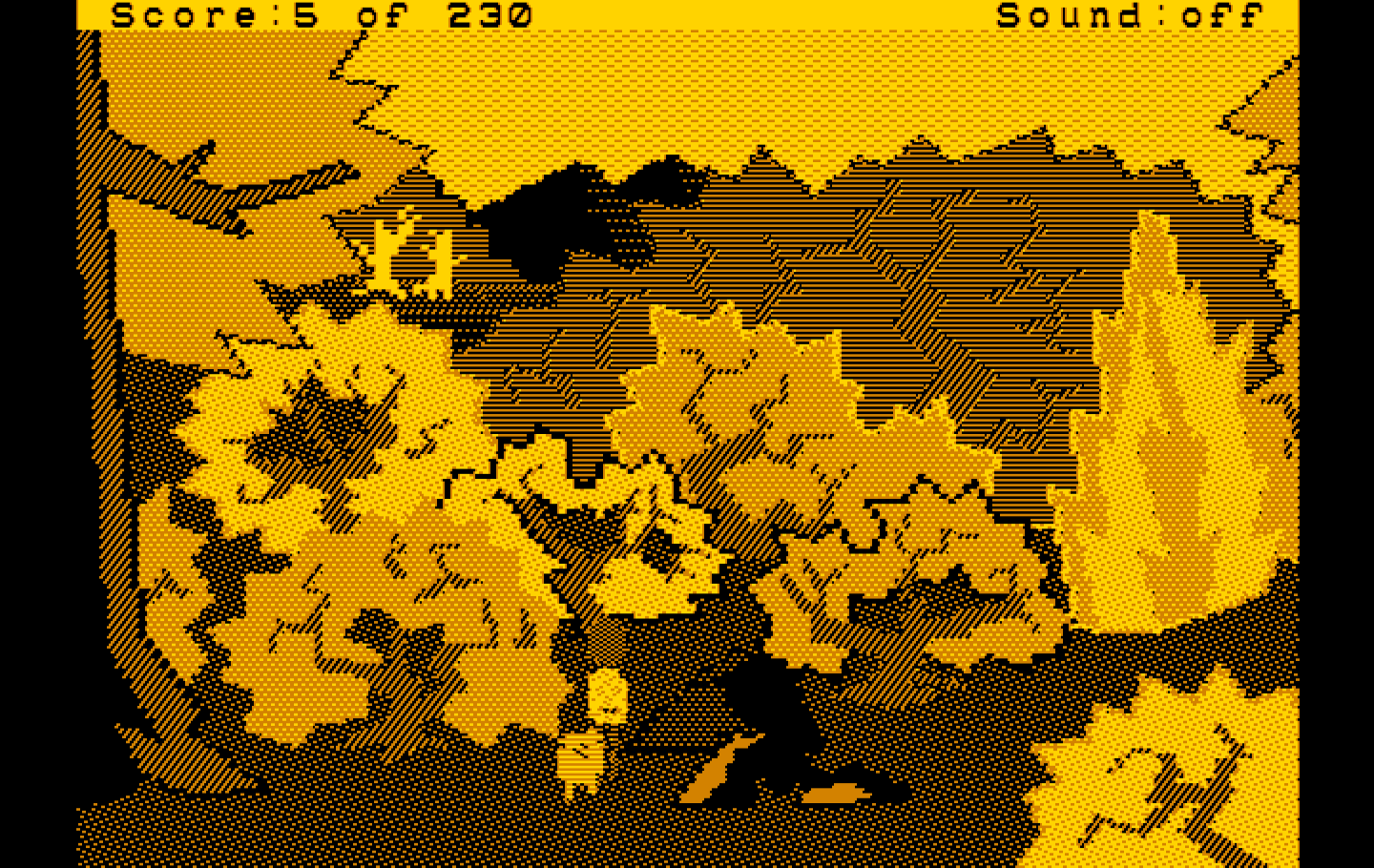 Black Cauldron, The IBM PC/Compatibles Screenshot: A briar patch...should I explore further?