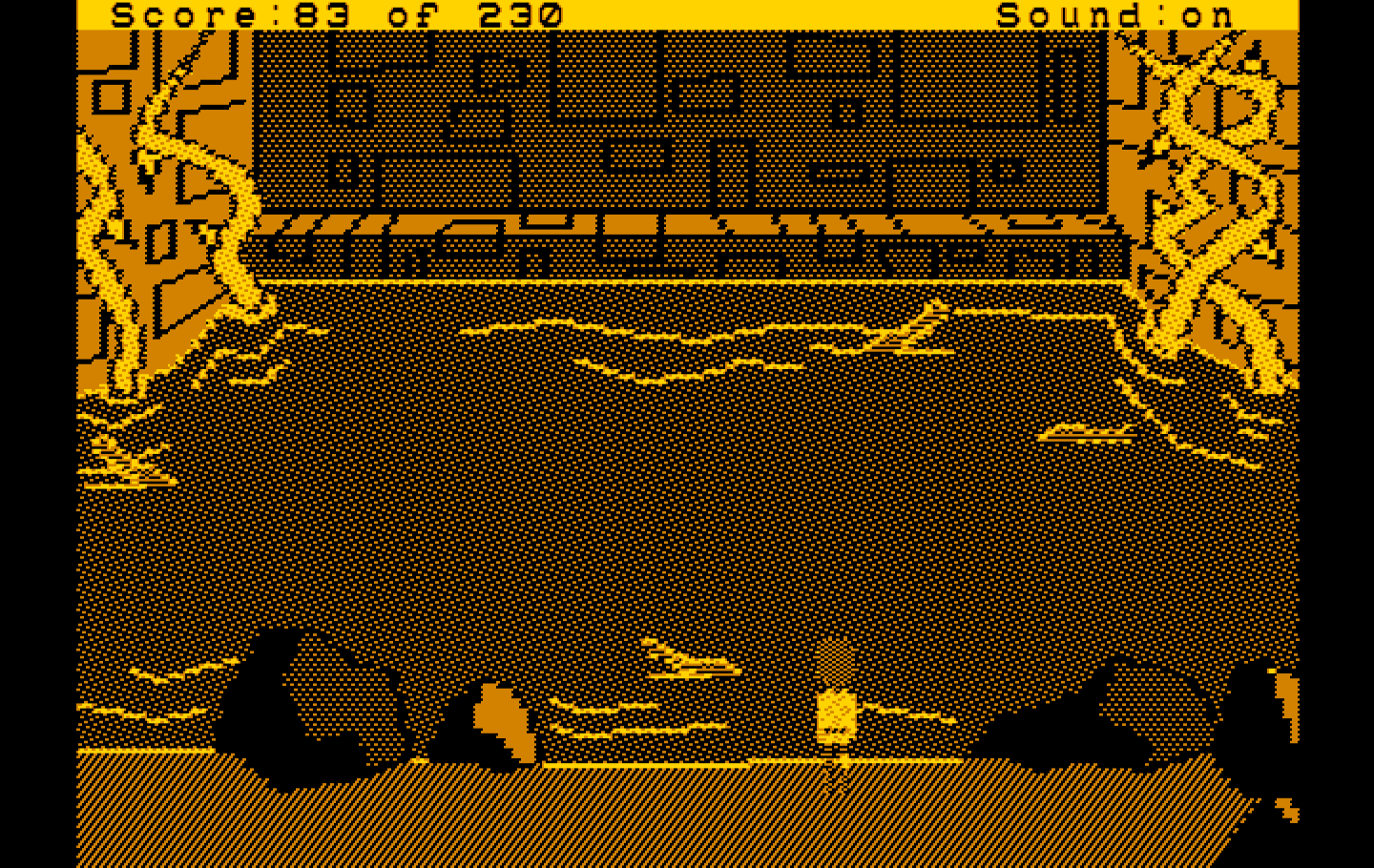 Black Cauldron, The IBM PC/Compatibles Screenshot: Be careful, there's alligators!