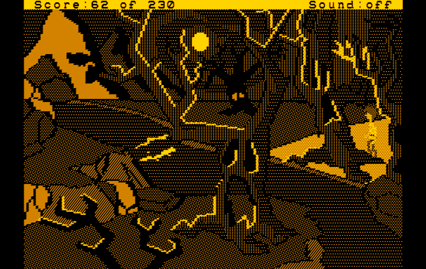 Black Cauldron, The IBM PC/Compatibles Screenshot: Walking through a spooky forest.