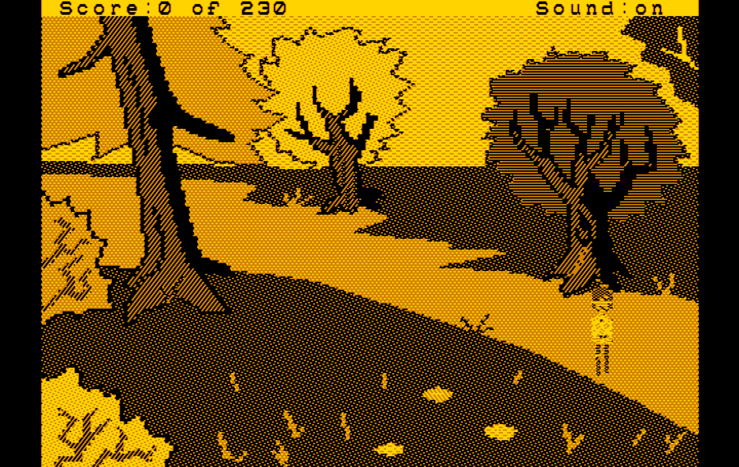 Black Cauldron, The IBM PC/Compatibles Screenshot: Exploring the wilderness, but not much here...