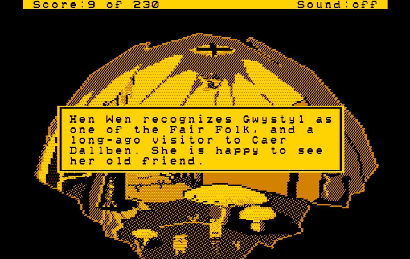 Black Cauldron, The IBM PC/Compatibles Screenshot: Inside the house where Hen Wen will be safe.