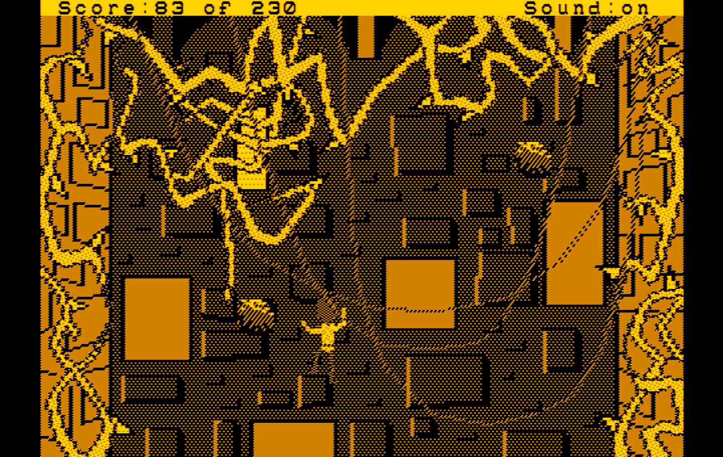Black Cauldron, The IBM PC/Compatibles Screenshot: A window! Maybe I can reach it...