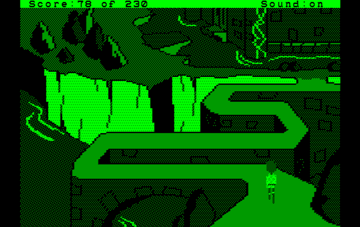 Black Cauldron, The IBM PC/Compatibles Screenshot: Be very careful on this winding path!