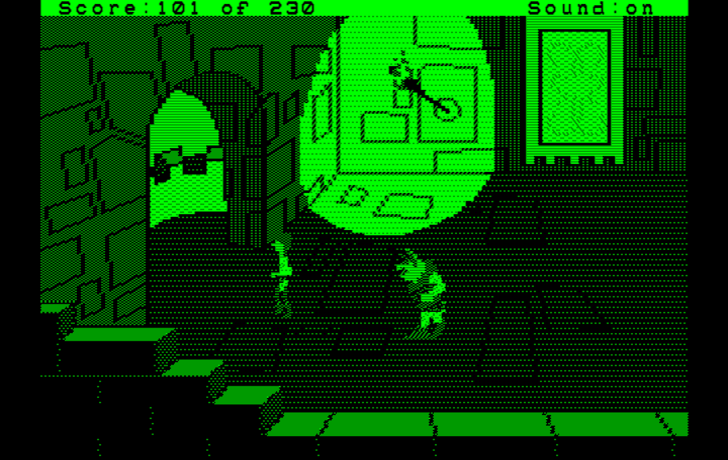 Black Cauldron, The IBM PC/Compatibles Screenshot: Made it into the castle, but I've been spotted!