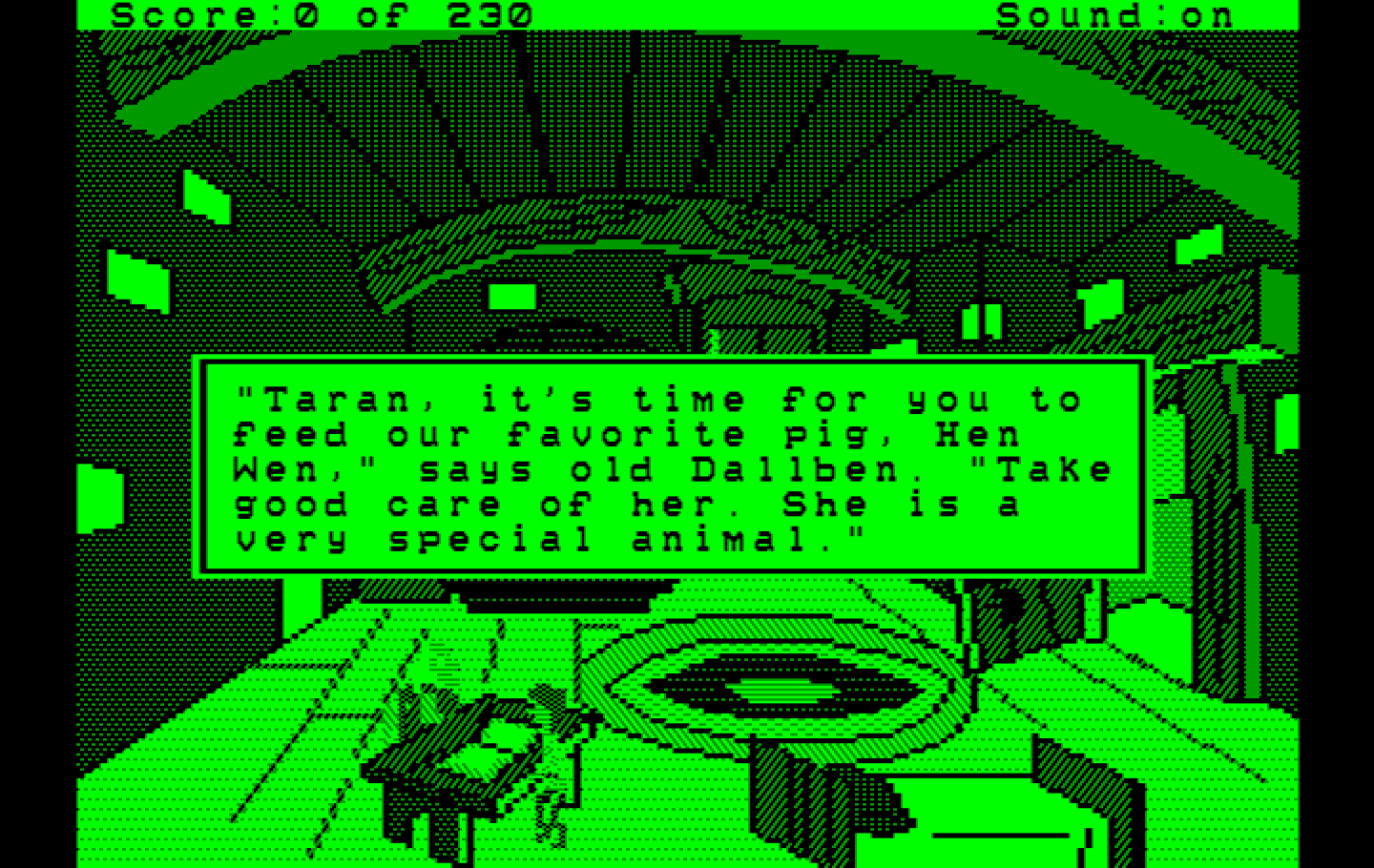 Black Cauldron, The IBM PC/Compatibles Screenshot: My first task...