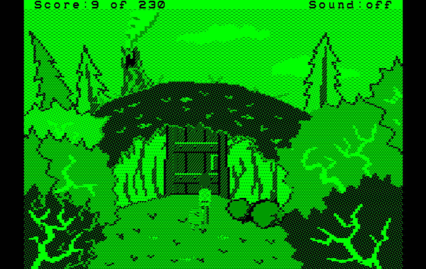 Black Cauldron, The IBM PC/Compatibles Screenshot: Located a hidden house!