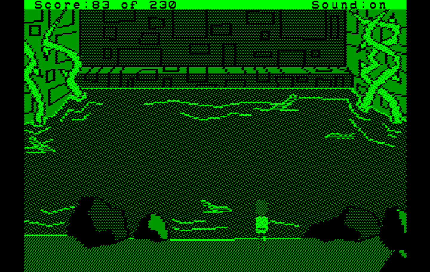 Black Cauldron, The IBM PC/Compatibles Screenshot: Be careful, there's alligators!
