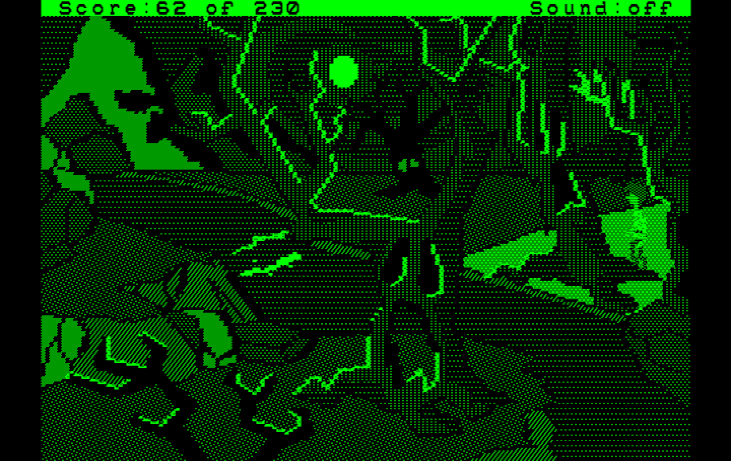 Black Cauldron, The IBM PC/Compatibles Screenshot: Walking through a spooky forest.
