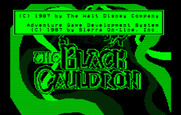 Black Cauldron, The for IBM PC/Compatibles - In the monochrome version the copyright text appears above the title.