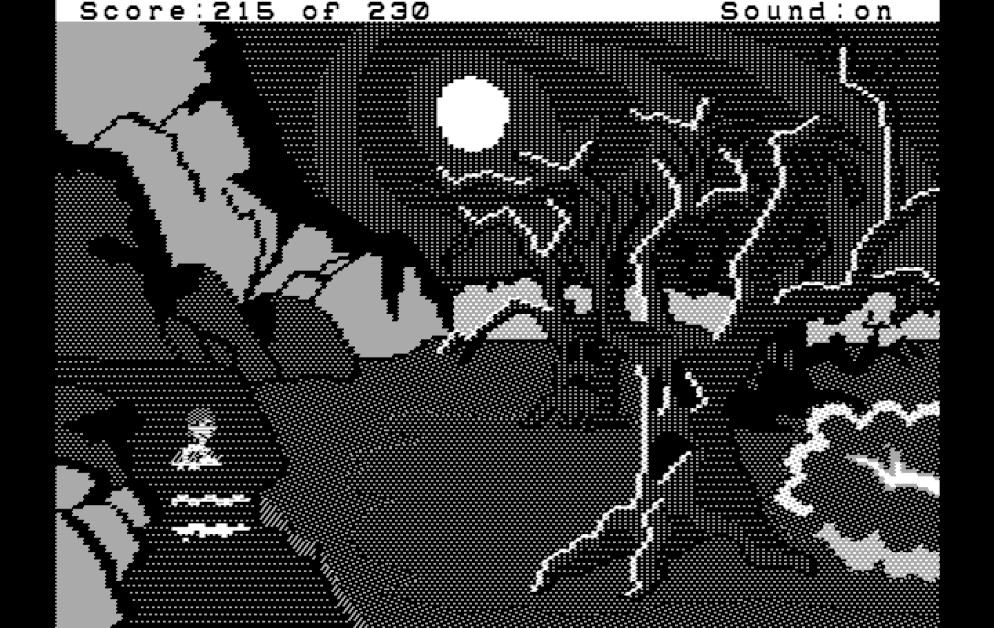 Black Cauldron, The IBM PC/Compatibles Screenshot: Continuing my escape...