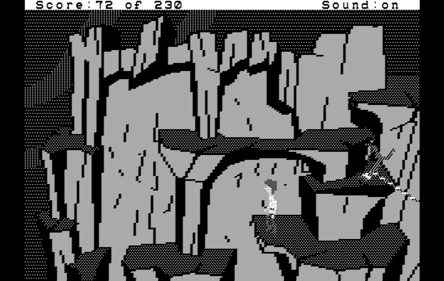 Black Cauldron, The IBM PC/Compatibles Screenshot: You'll need to climb your way up this cliff.