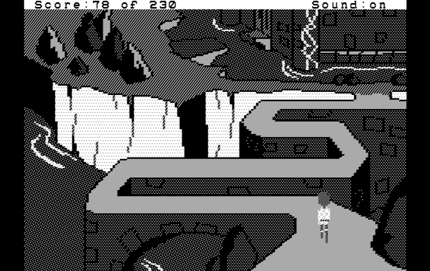 Black Cauldron, The IBM PC/Compatibles Screenshot: Be very careful on this winding path!