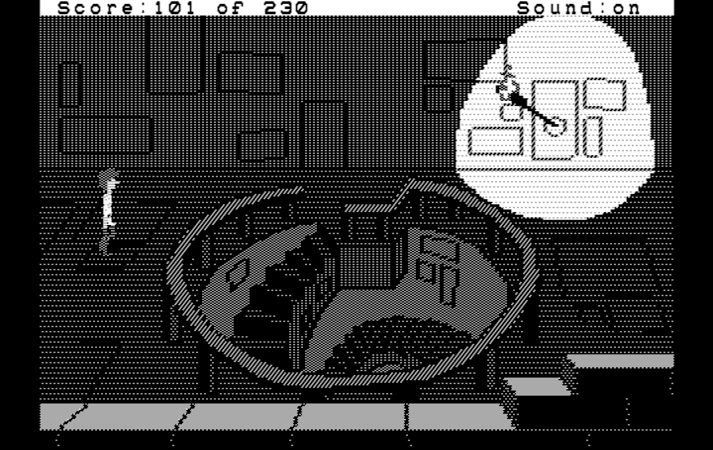 Black Cauldron, The IBM PC/Compatibles Screenshot: A spiral staircase...