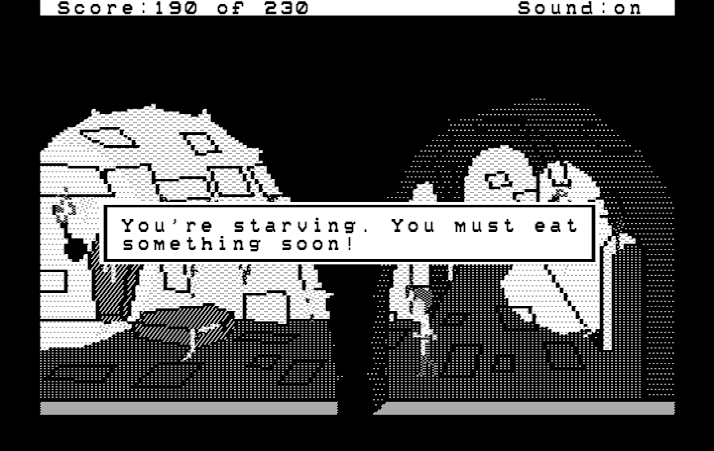 Black Cauldron, The IBM PC/Compatibles Screenshot: I could really use some food about now...