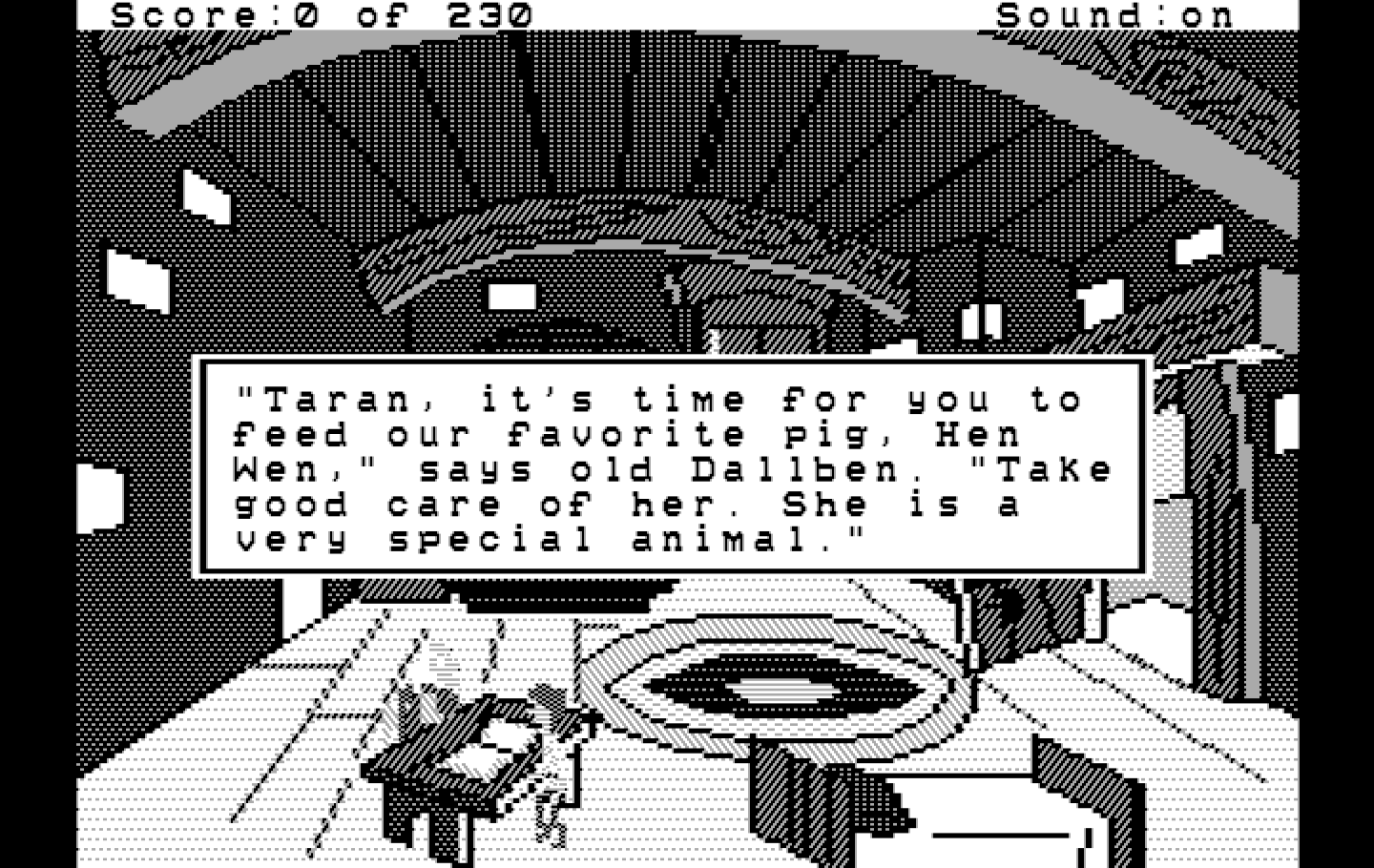 Black Cauldron, The IBM PC/Compatibles Screenshot: My first task...