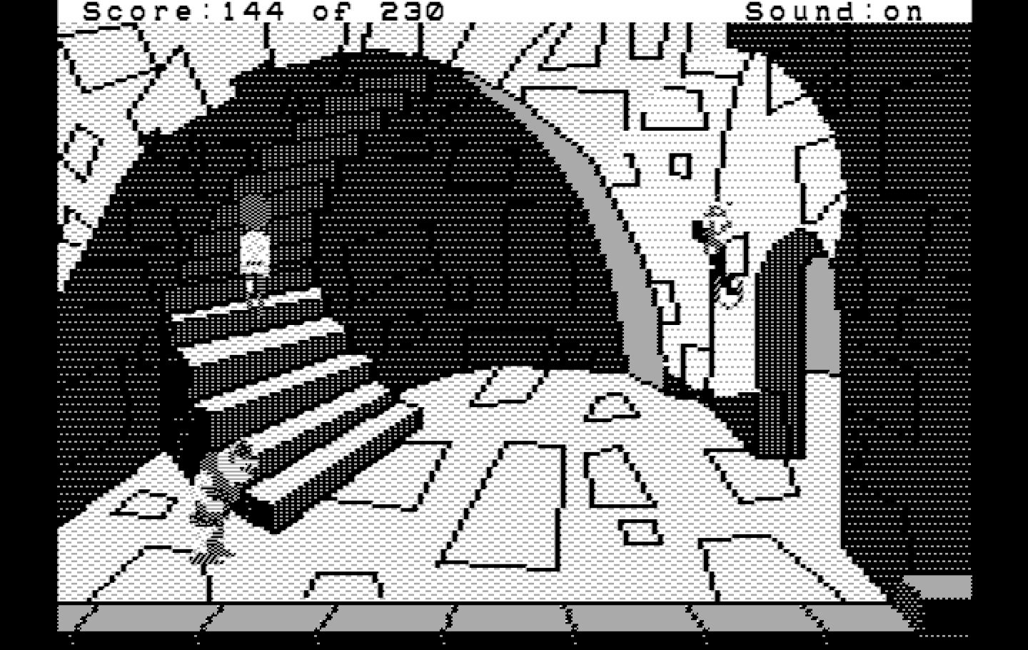 Black Cauldron, The IBM PC/Compatibles Screenshot: Time to escape before that thing catches me!