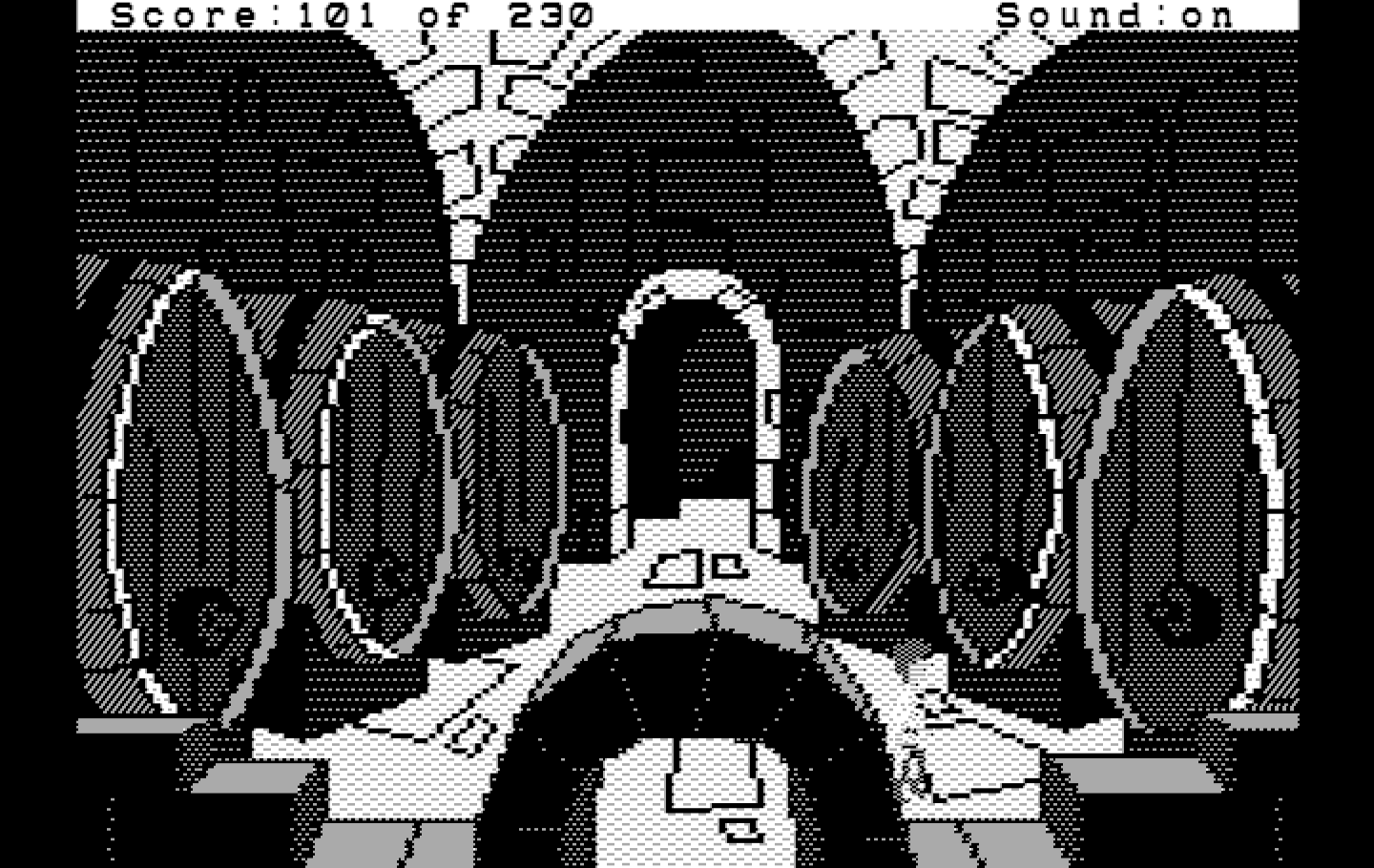 Black Cauldron, The IBM PC/Compatibles Screenshot: The wine cellar.