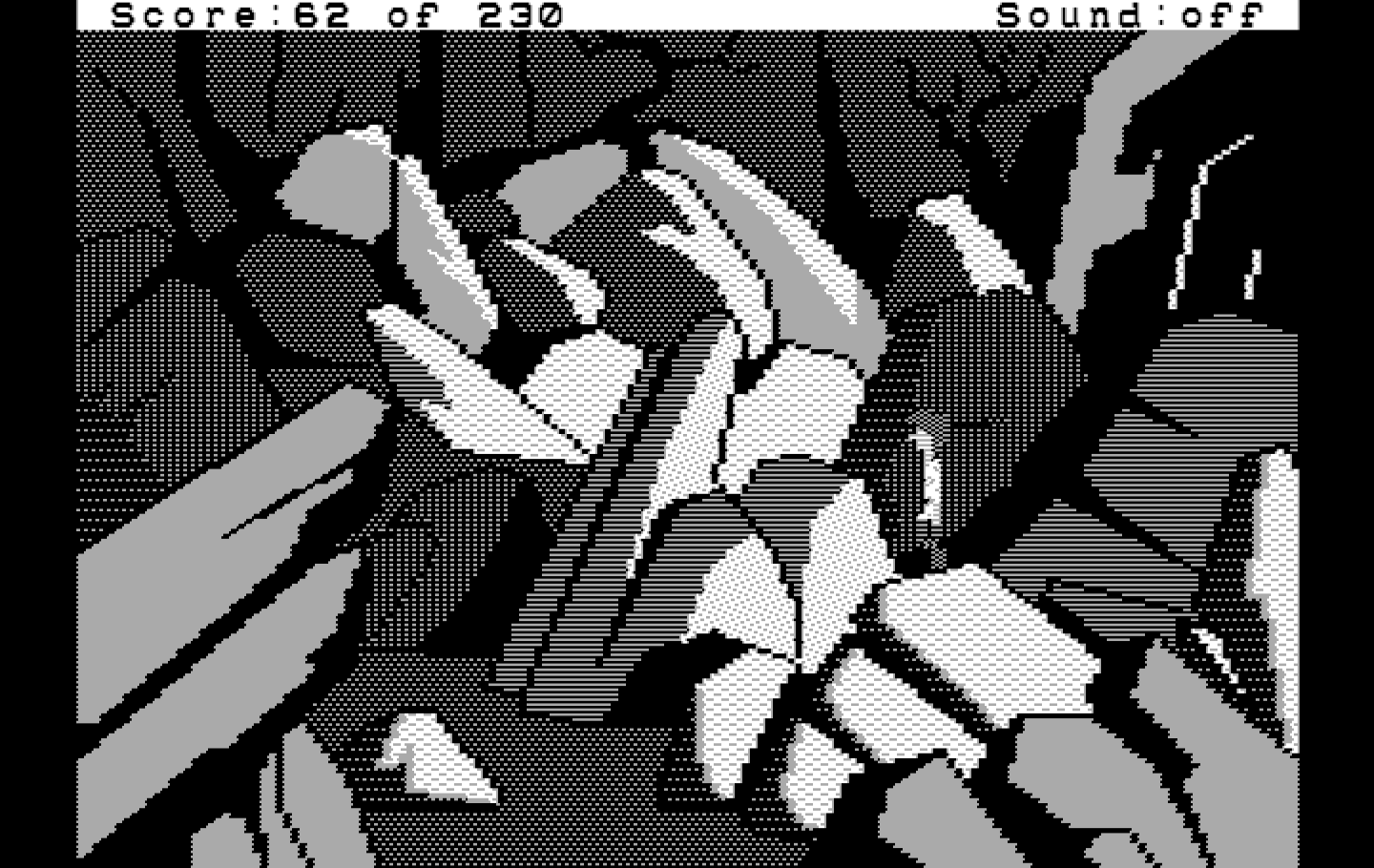 Black Cauldron, The IBM PC/Compatibles Screenshot: Lost in a maze of rocks.
