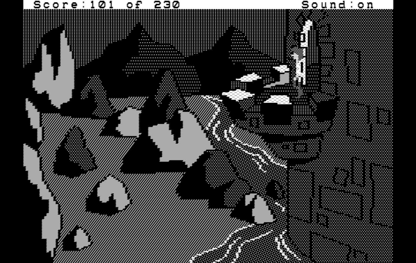 Black Cauldron, The IBM PC/Compatibles Screenshot: Out on the balcony...