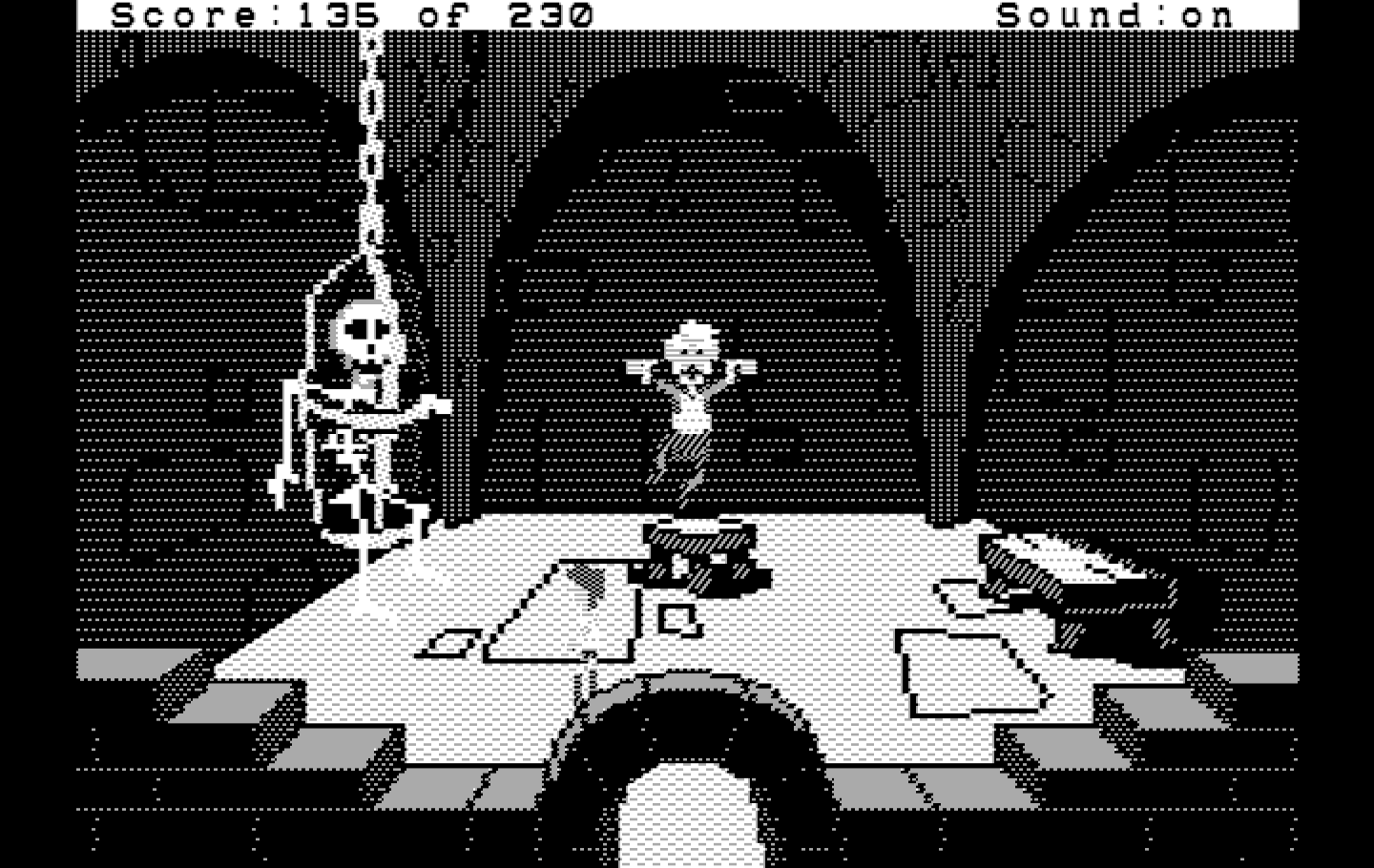 Black Cauldron, The IBM PC/Compatibles Screenshot: Let's see if I can rescue this guy...