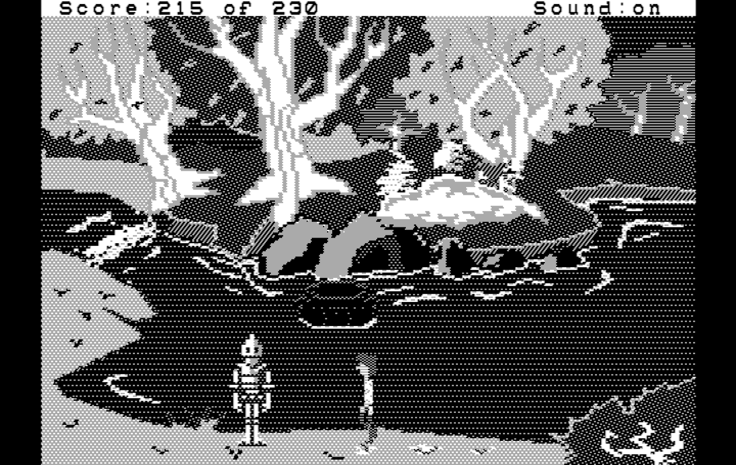 Black Cauldron, The IBM PC/Compatibles Screenshot: The witches appear again and make me an offer...