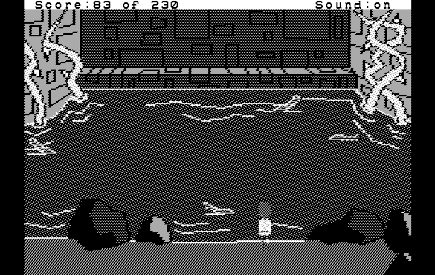 Black Cauldron, The IBM PC/Compatibles Screenshot: Be careful, there's alligators!