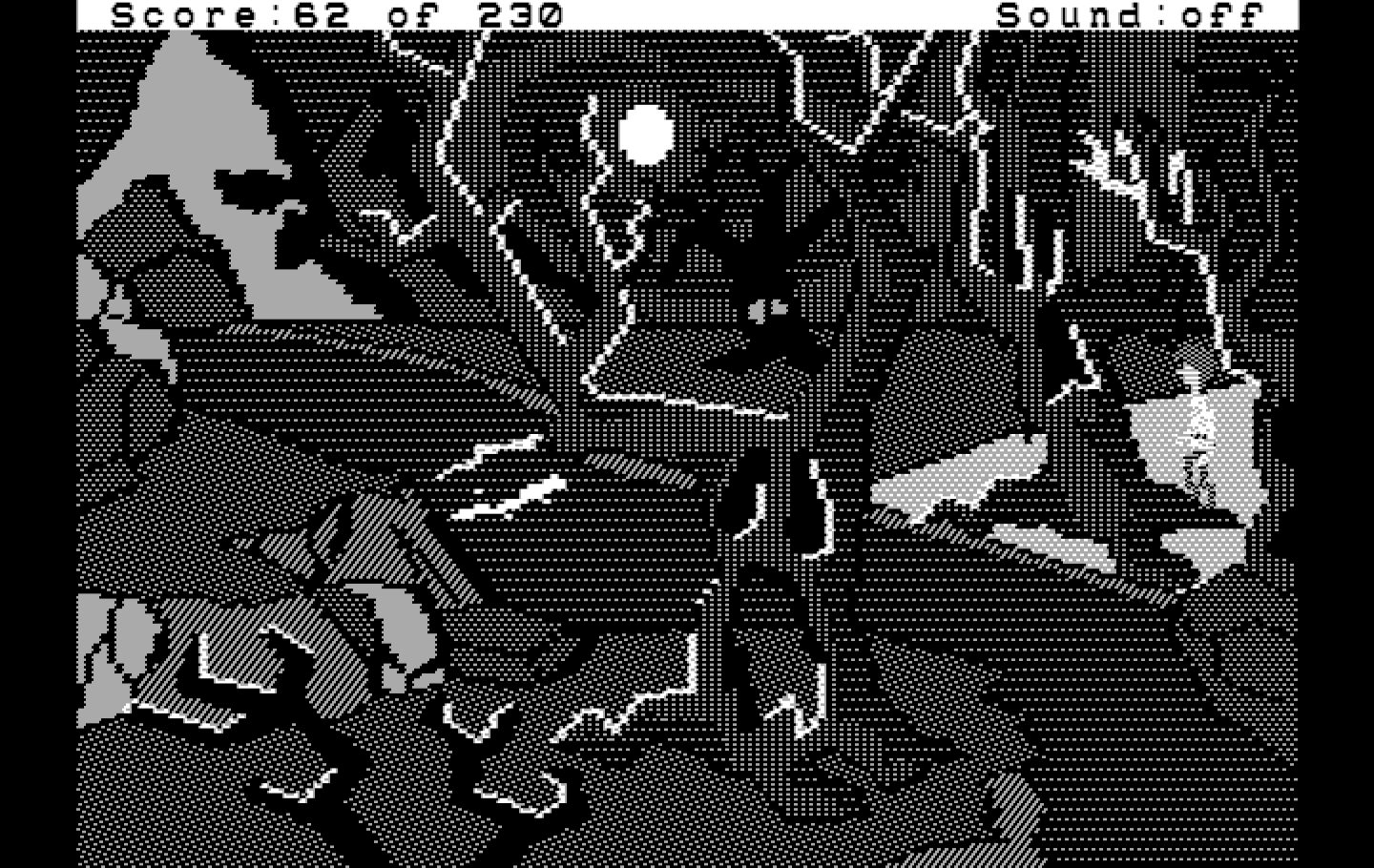 Black Cauldron, The IBM PC/Compatibles Screenshot: Walking through a spooky forest.