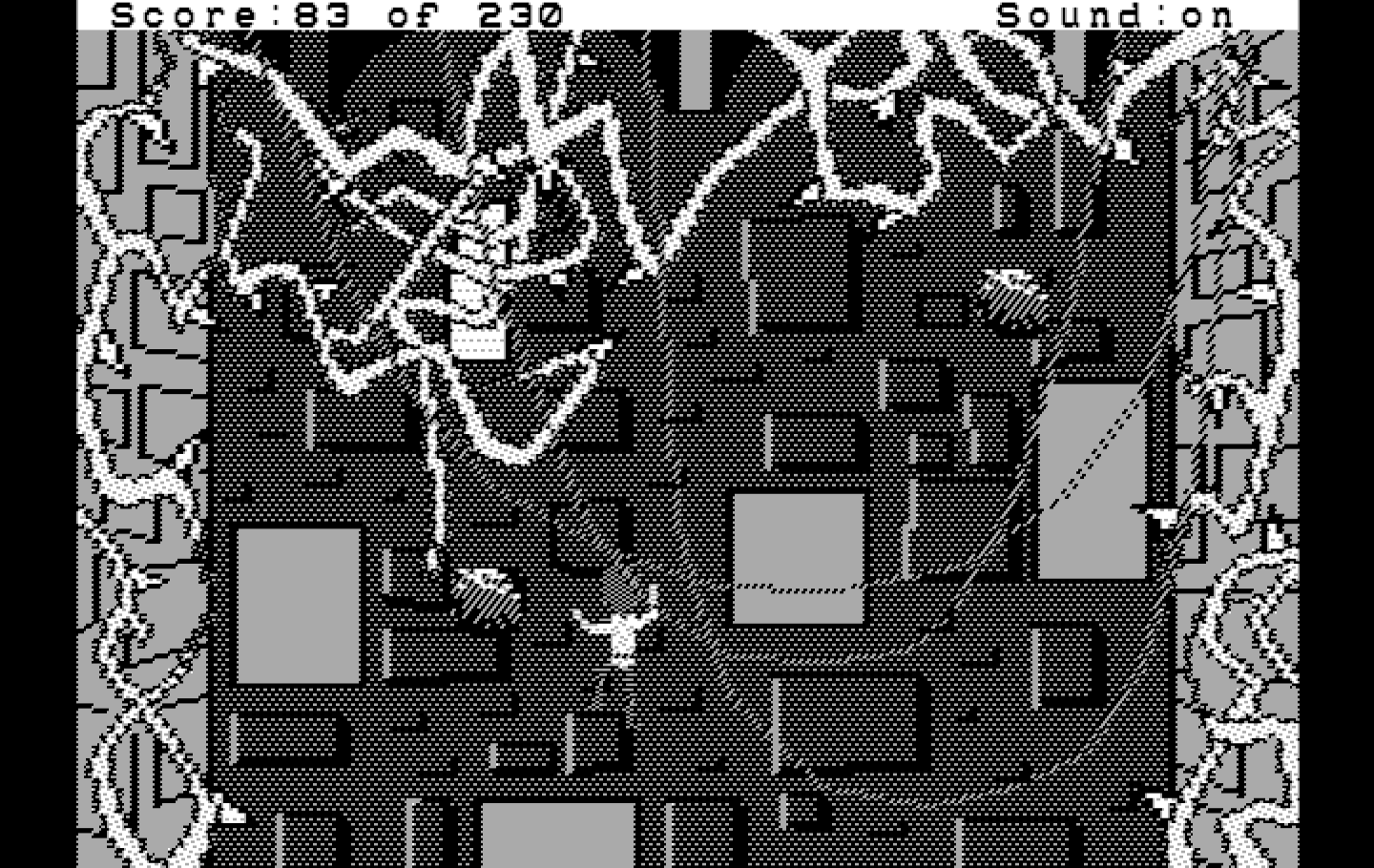 Black Cauldron, The IBM PC/Compatibles Screenshot: A window! Maybe I can reach it...