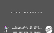 StarQuest: Star Warrior for IBM PC/Compatibles - Title screen.