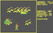StarQuest: Star Warrior for IBM PC/Compatibles - Robotank about to attack!
