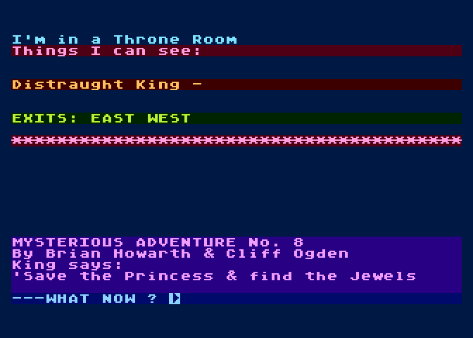 Wizard of Akyrz, The Atari 8-bit Screenshot: Game start.
