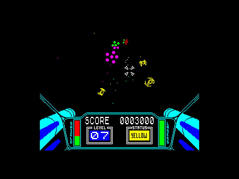 3D Starstrike Enterprise Screenshot: There's more targets and enemy fire on tougher levels!
