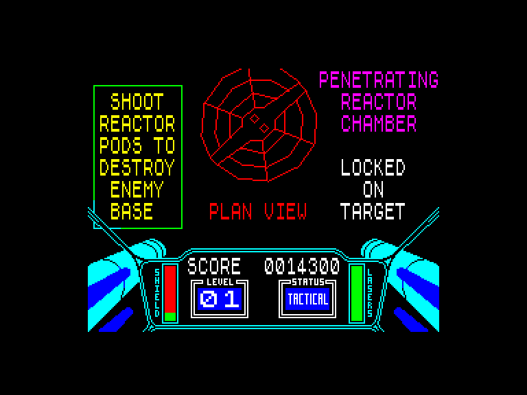 3D Starstrike Enterprise Screenshot: I made it to the reactor chamber.