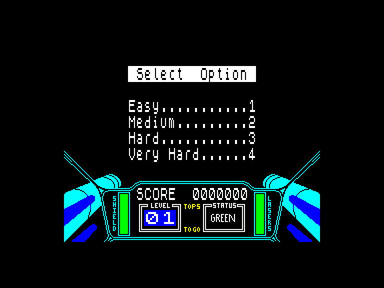 3D Starstrike Enterprise Screenshot: Main menu.
