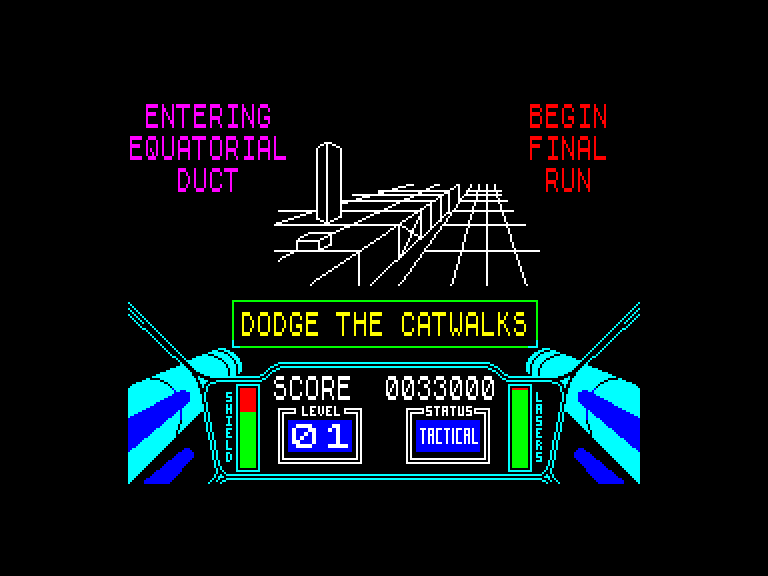 3D Starstrike Enterprise Screenshot: Dodge the catwalks in this next sequence.