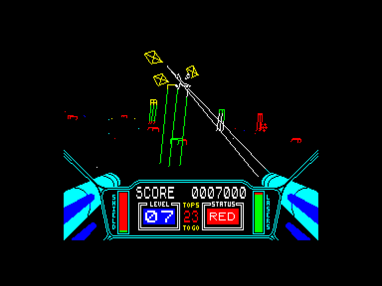 3D Starstrike Enterprise Screenshot: Shoot towers for a bonus.
