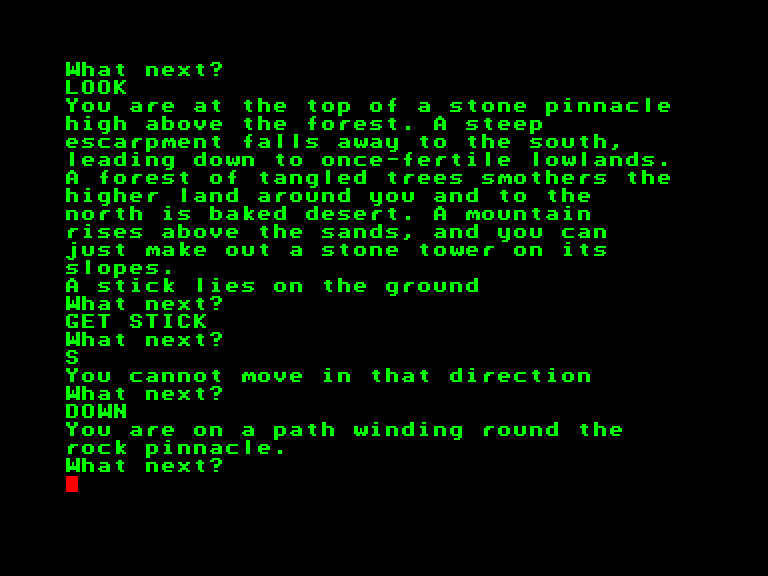 Adventure Quest Enterprise Screenshot: On a winding path...