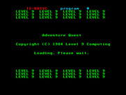 Adventure Quest for Enterprise - Loading screen.