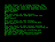 Adventure Quest for Enterprise - Killed by wolves! Do you want to be resurrected?