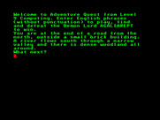 Adventure Quest for Enterprise - Game start.
