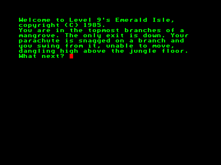 Emerald Isle Enterprise Screenshot: Game start.
