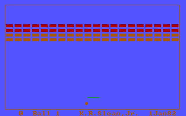 Spinout IBM PC/Compatibles Screenshot: Starting the game.