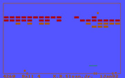 Spinout for IBM PC/Compatibles - The ball bounces along the top of the bricks...