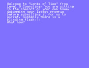 Lords of Time for Memotech MTX - Game start.