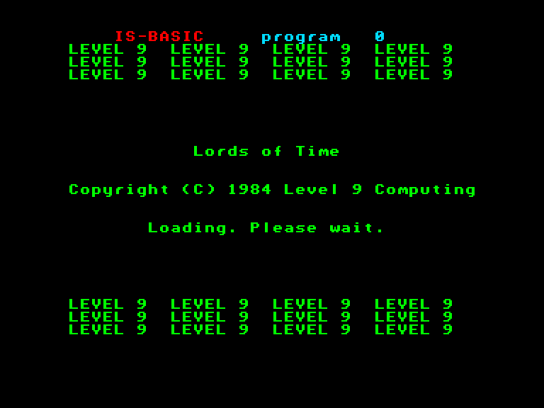 Lords of Time Enterprise Screenshot: Loading screen.