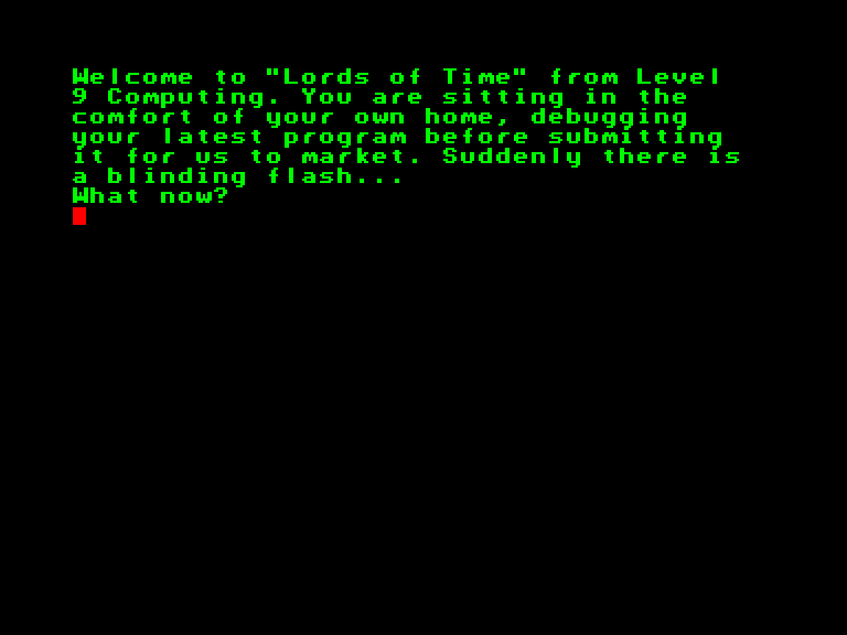 Lords of Time Enterprise Screenshot: Game start.