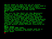 Colossal Adventure for Enterprise - The bird chases a snake away!